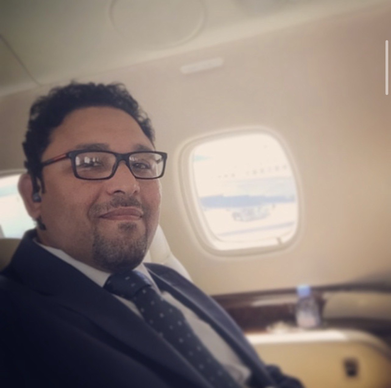 Hossam Nageeb — aboard a private aircraft