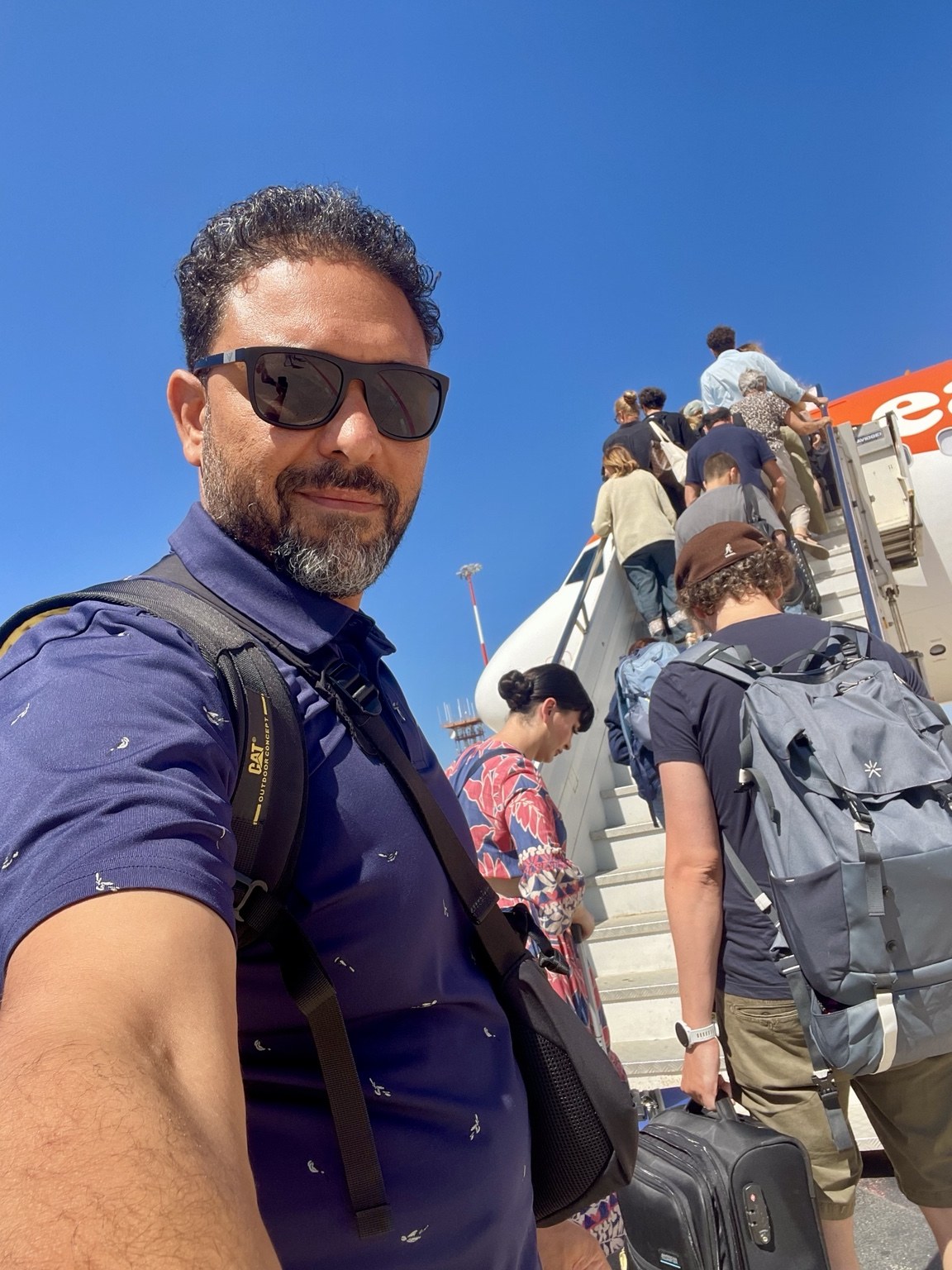 Hossam Nageeb — boarding a flight