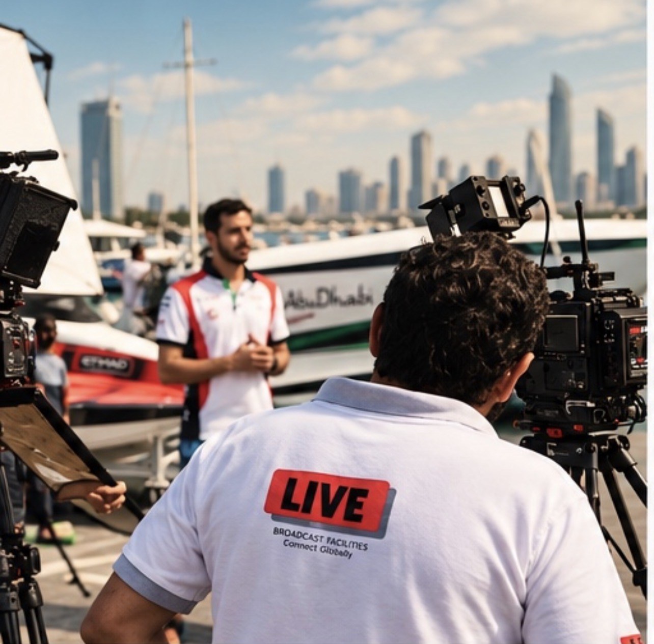 حسام نجيب directing a marina production