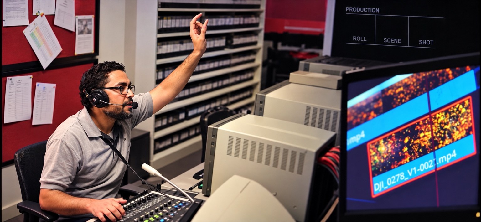 حسام نجيب in an early studio control room
